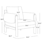 Poltrona di design moderno imbottita con gambe in legno