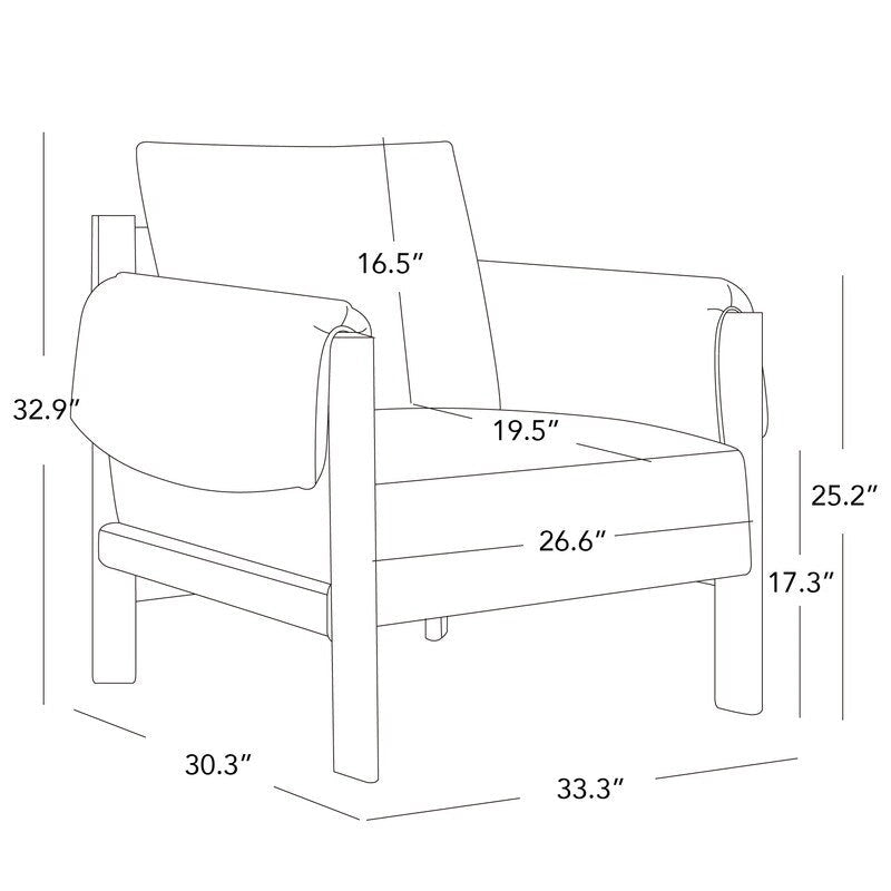 Poltrona di design moderno imbottita con gambe in legno