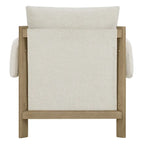 Poltrona di design moderno imbottita con gambe in legno