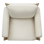Poltrona di design moderno imbottita con gambe in legno