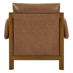 Poltrona di design moderno imbottita con gambe in legno