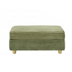 Poltrona singola con braccioli portaoggetti e pouf, 145 cm