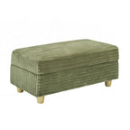 Poltrona singola con braccioli portaoggetti e pouf, 145 cm