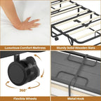 Lettino Pieghevole Portatile con Materasso in Memory Foam e Ruote