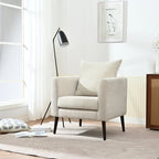 Poltrona a botte con gambe in legno e cuscino lombare