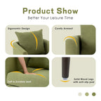 Poltrona a botte con gambe in legno e cuscino lombare