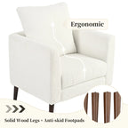 Poltrona a botte con gambe in legno e cuscino lombare