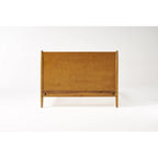 Letto matrimoniale king-size con piattaforma in legno di acacia con gambe oblique