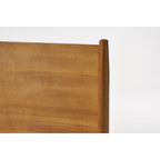 Letto matrimoniale king-size con piattaforma in legno di acacia con gambe oblique