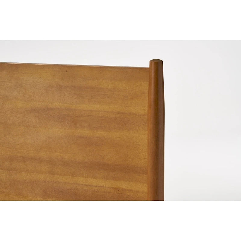 Letto matrimoniale king-size con piattaforma in legno di acacia con gambe oblique