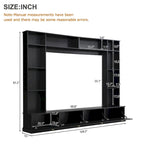 Mobile TV da 264 cm con librerie e armadietti, per TV fino a 78"