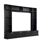 Mobile TV da 264 cm con librerie e armadietti, per TV fino a 78"