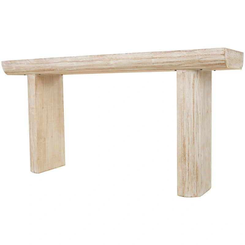 Consolle in legno con gambe a blocco - Beige, 16Px63Lx32A