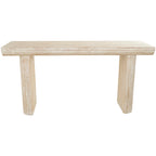 Consolle in legno con gambe a blocco - Beige, 16Px63Lx32A