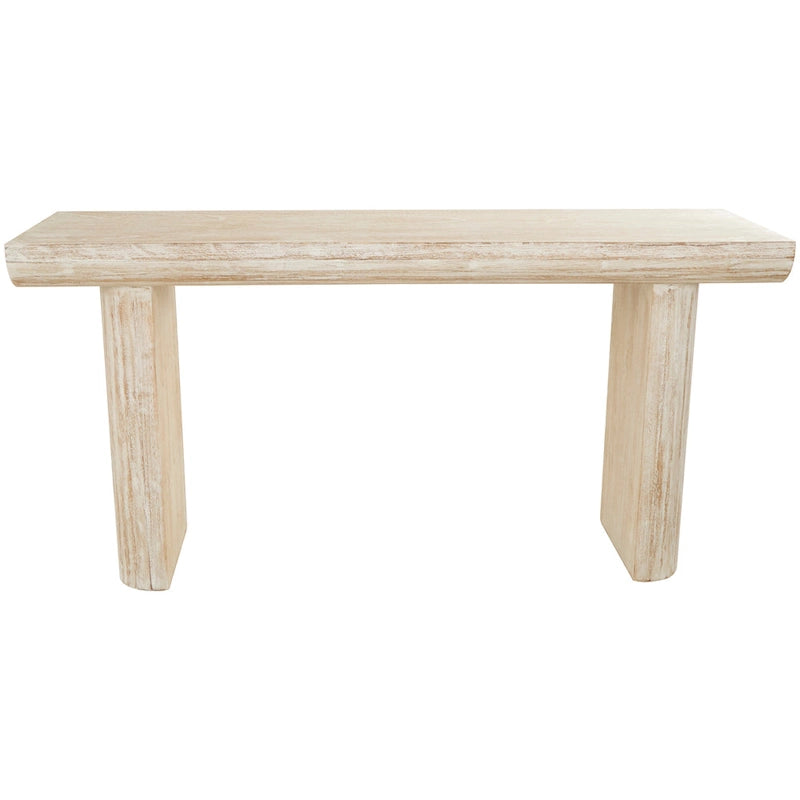 Consolle in legno con gambe a blocco - Beige, 16Px63Lx32A