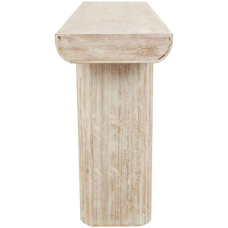 Consolle in legno con gambe a blocco - Beige, 16Px63Lx32A