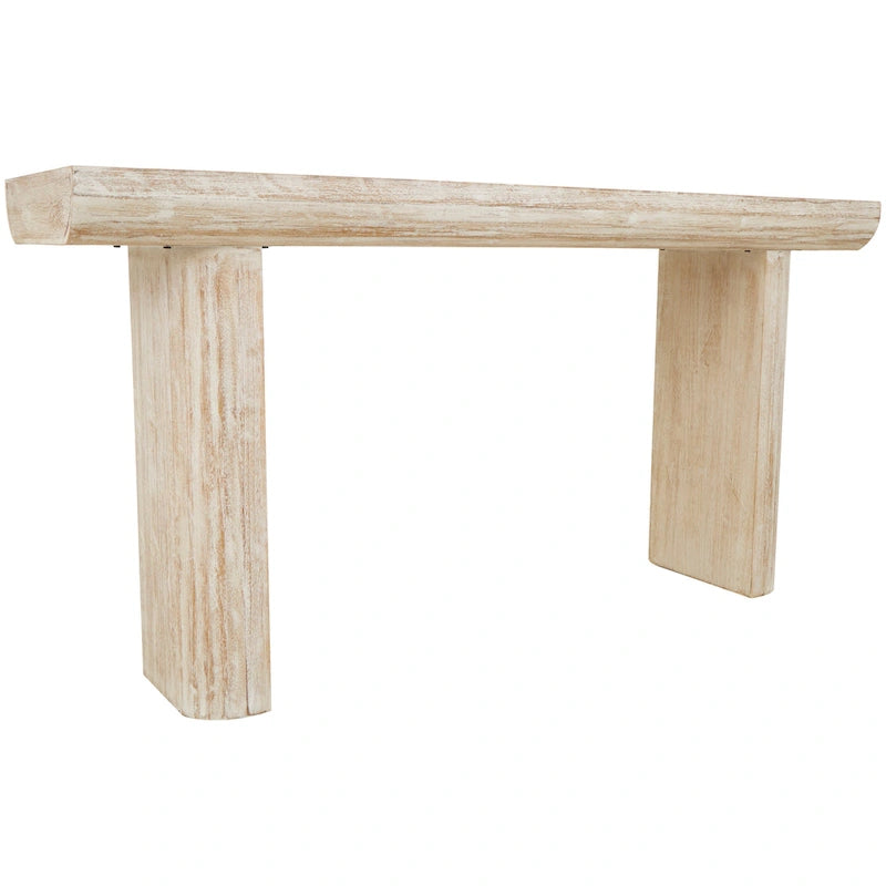 Consolle in legno con gambe a blocco - Beige, 16Px63Lx32A