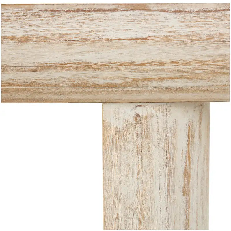 Consolle in legno con gambe a blocco - Beige, 16Px63Lx32A