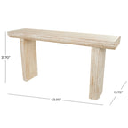 Consolle in legno con gambe a blocco - Beige, 16Px63Lx32A
