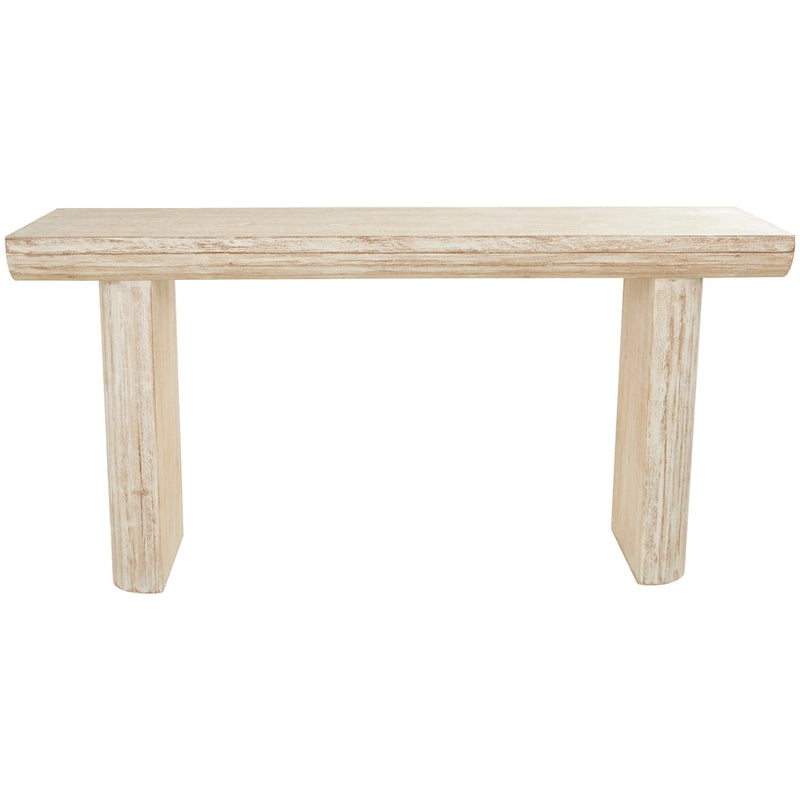 Consolle in legno con gambe a blocco - Beige, 16Px63Lx32A