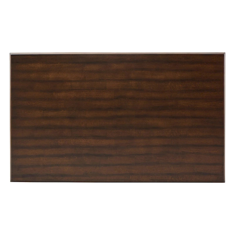 Tavolo da pranzo in legno di gomma finitura espresso