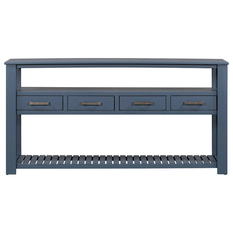 Console con 4 cassetti e 2 ripiani aperti