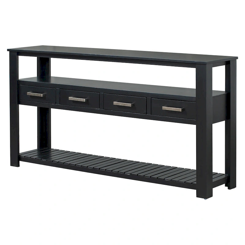 Console con 4 cassetti e 2 ripiani aperti