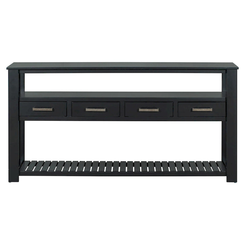 Console con 4 cassetti e 2 ripiani aperti