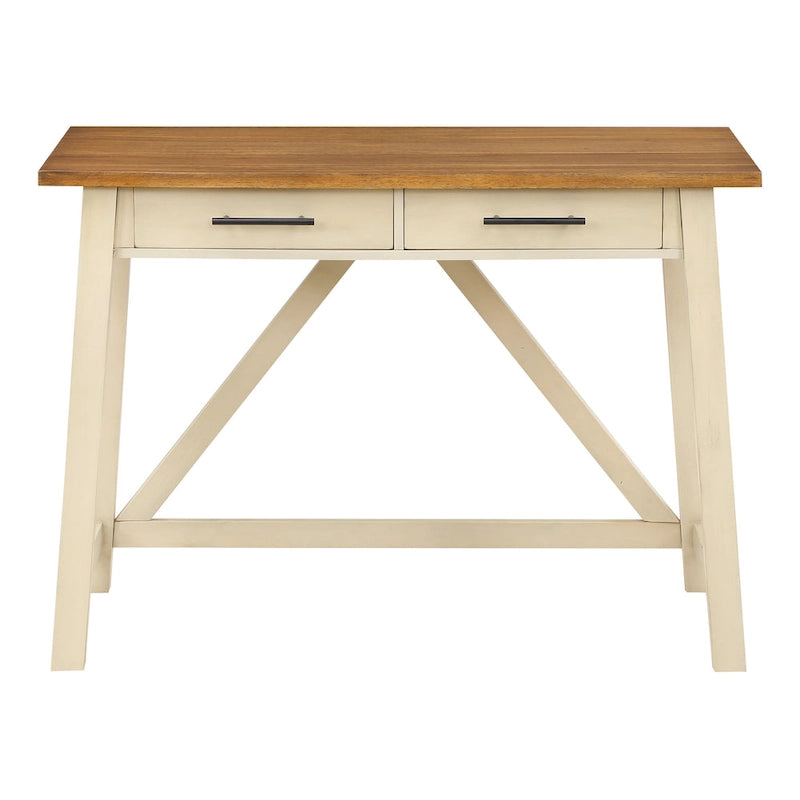 Scrivania rustica con 2 cassetti