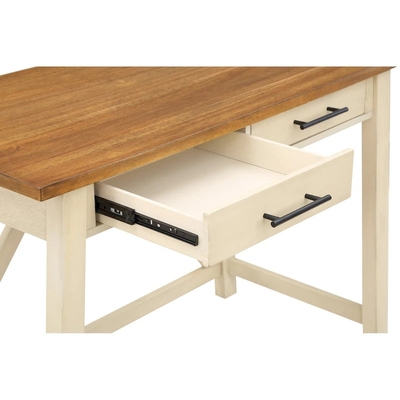 Scrivania rustica con 2 cassetti