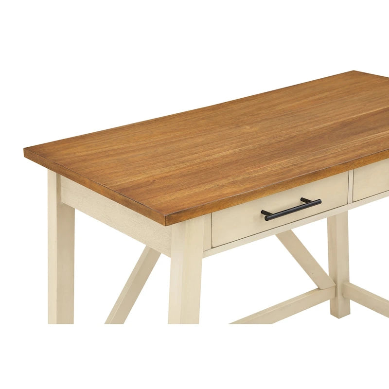Scrivania rustica con 2 cassetti