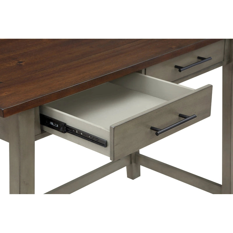 Scrivania rustica con 2 cassetti
