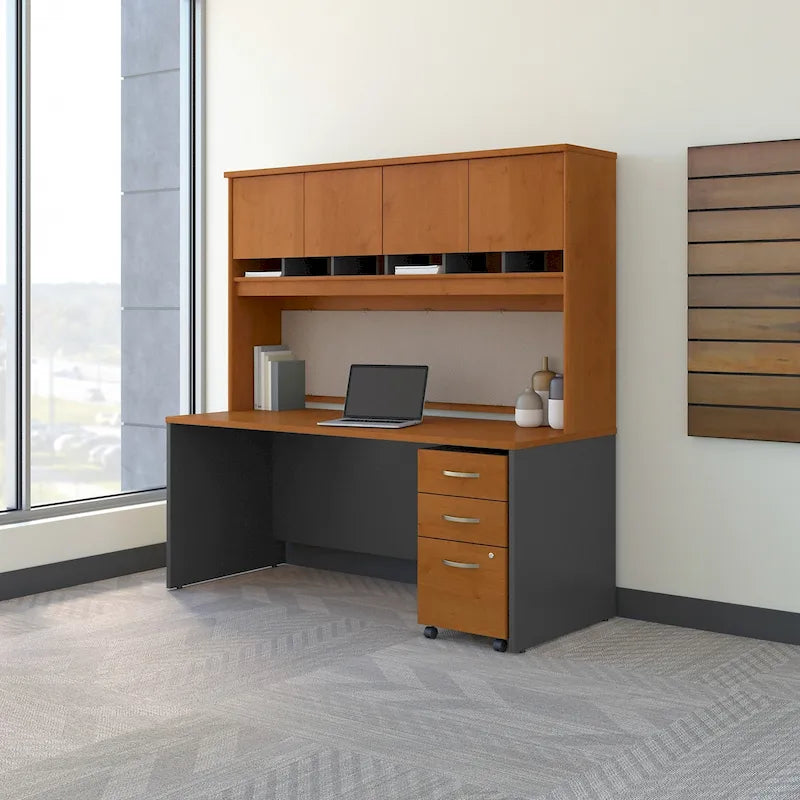 Scrivania da ufficio 72L x 30P con credenza e schedario mobile