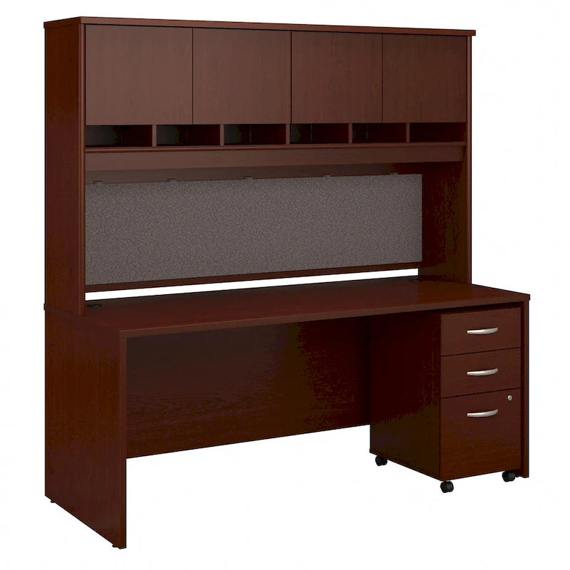 Scrivania da ufficio 72L x 30P con credenza e schedario mobile