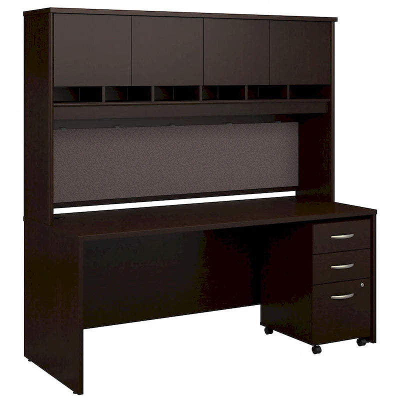 Scrivania da ufficio 72L x 30P con credenza e schedario mobile