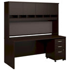Scrivania da ufficio 72L x 30P con credenza e schedario mobile