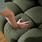 Divano a 3 posti in bouclé beige