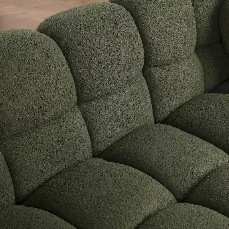Divano a 3 posti in bouclé beige
