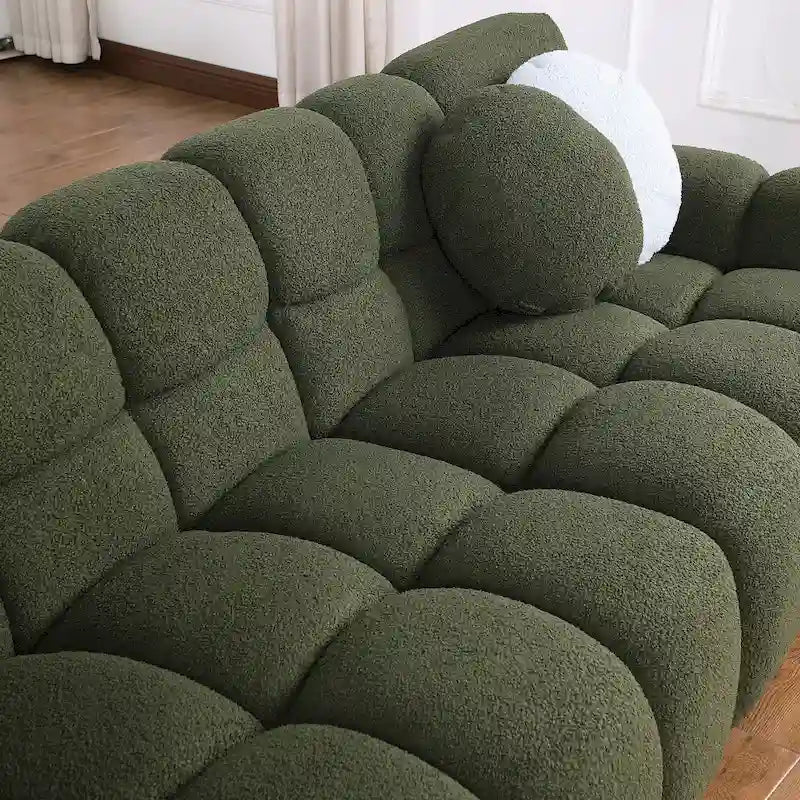 Divano a 3 posti in bouclé beige