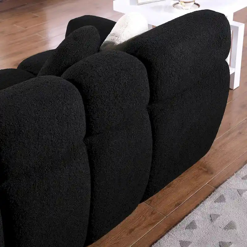 Divano a 3 posti in bouclé beige