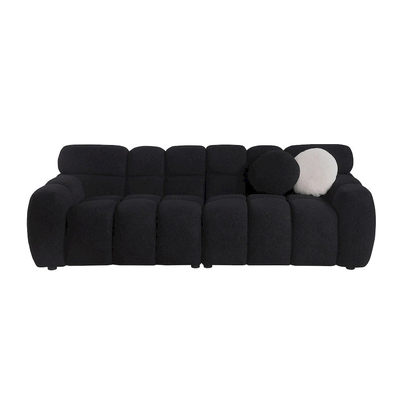 Divano a 3 posti in bouclé beige