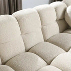 Divano a 3 posti in bouclé beige