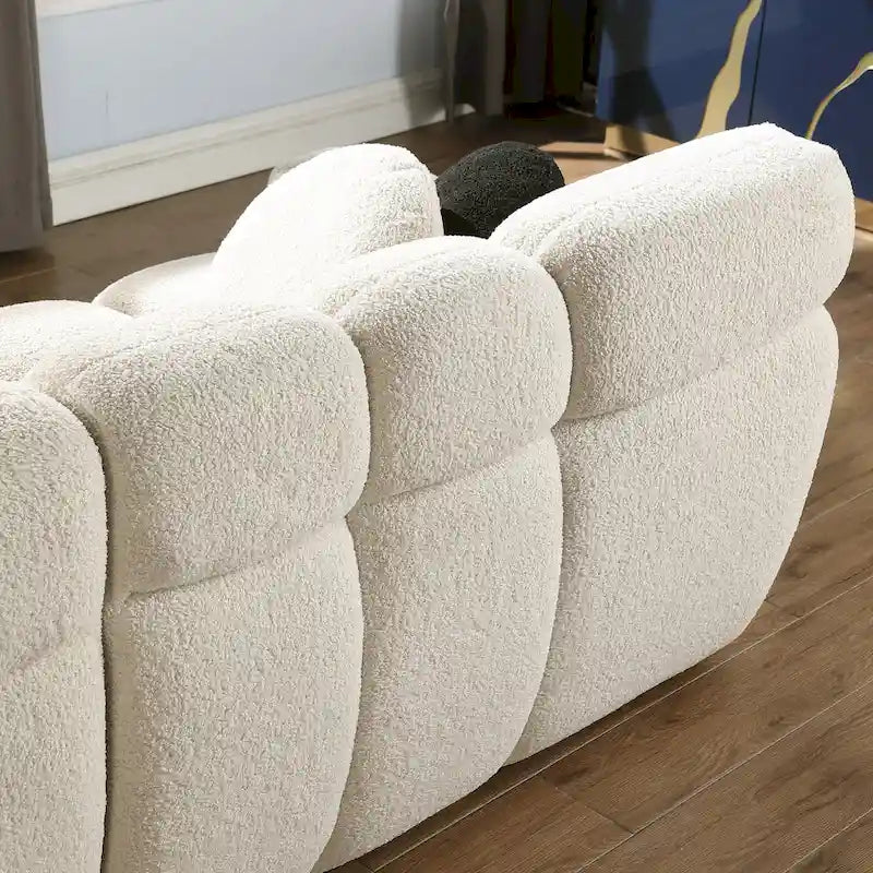 Divano a 3 posti in bouclé beige