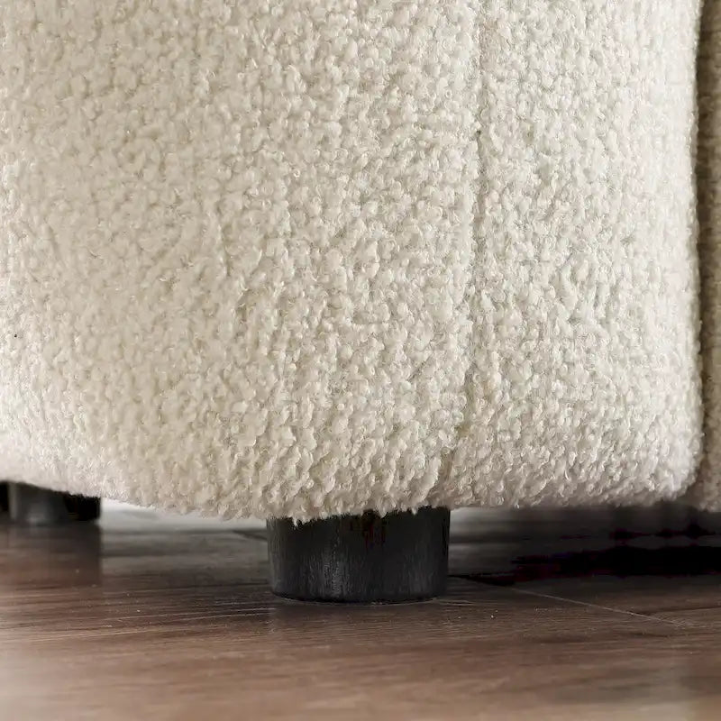 Divano a 3 posti in bouclé beige