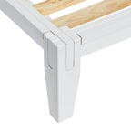 Letto a piattaforma in legno massello con giunzioni giapponesi
