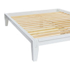 Letto a piattaforma in legno massello con giunzioni giapponesi
