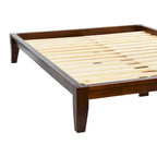Letto a piattaforma in legno massello con giunzioni giapponesi