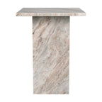 Tavolino con piano in marmo – Base a T, Pietra naturale, Altezza 47 cm