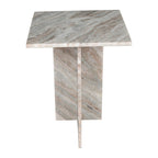 Tavolino con piano in marmo – Base a T, Pietra naturale, Altezza 47 cm