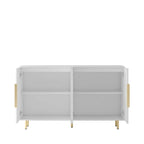 Credenza a pannelli scanalati